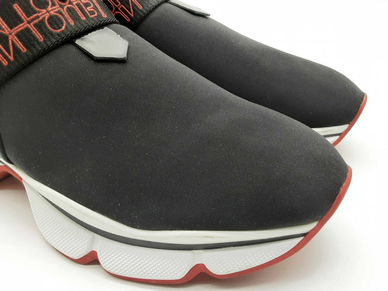 Christian Louboutin Lipsyrun Black Neoprene Sneakers Size 39.5 Fw1124lorde