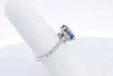 Lab Grown Oval Blue Diamond 2.69ctw Ring In 14k White Gold 3.2g Eb0923orzxsa