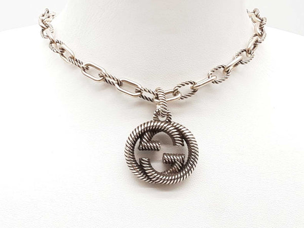 Gucci Sterling Silver Interlocking G Necklace 28 In Lhocrde 144010023564