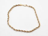 14k Yellow Gold 9.5g Rope Bracelet 8.5 In Do0125wxzde