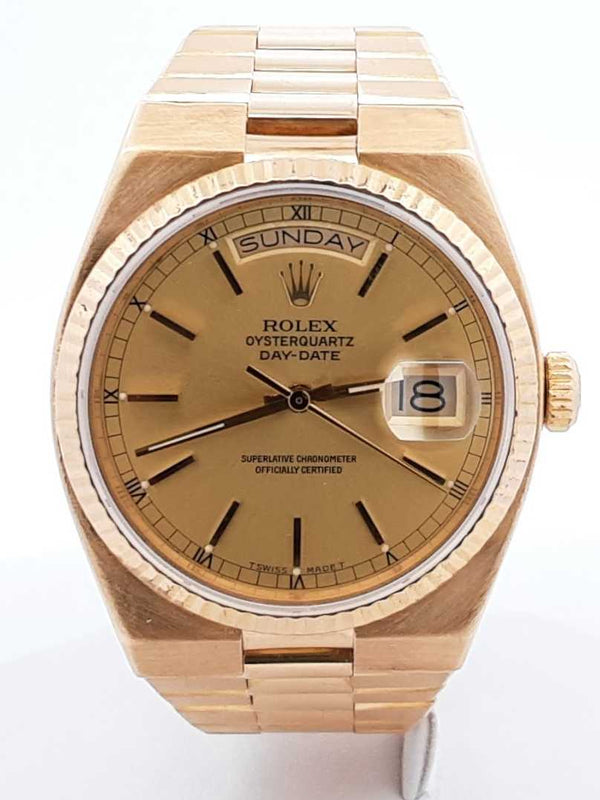 Rolex 18k Gold Oysterquartz Presidential Day-date 36mm Quartz Watch Fw0525irzxdu