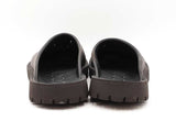 Gucci Perforated Gg Black Rubber Slip-on Sandals Size Us 7 Men's Fw1125lzxdu