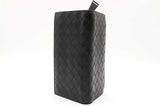 Bottega Veneta Intrecciato Black Leather Long Wallet Sd1225lizdu