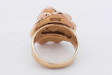 14k Yellow Gold Rose Flower Ring 5.1 Grams Size 6 Eb0726wxzsa