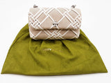 Tory Burch Kira Woven Canvas Mini Natural/blanc Flap Bag Sd1025lzxde