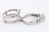 1.76ctw Diamond Wedding Set In 14k White Gold 14.6 Grams Size 8.5 Eb0225orxzsa