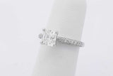 1.12ctw Asscher Cut Diamond Ring In 14k White Gold 2.6 Grams Size 4 Eb0525lpzxsa