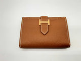 Hermes Gold Brown Epsom Leather Gold Hardware Card Holder Wallet Do0623lrxzde