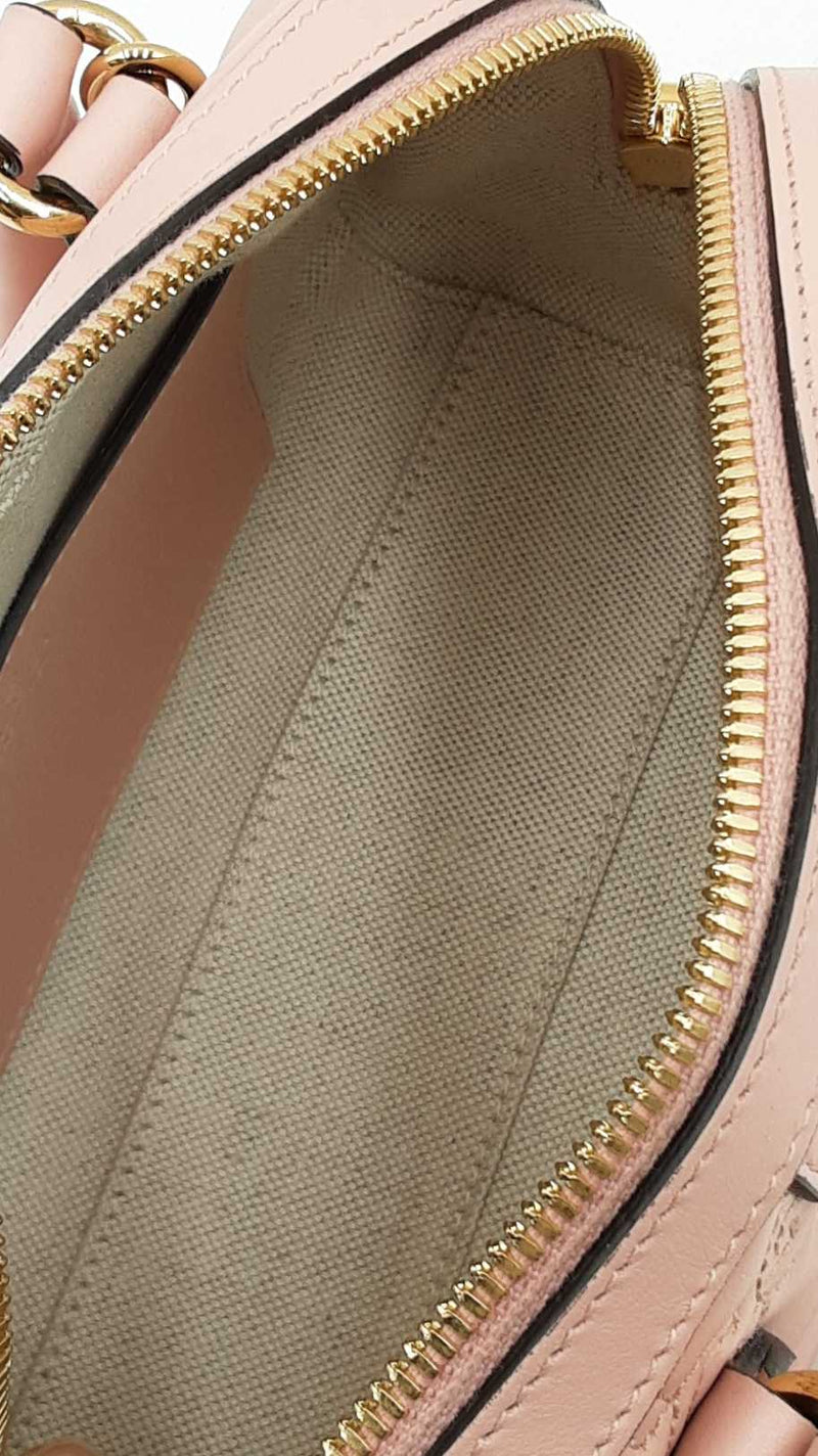 Gucci Mini Convertible Boston Bag In Pink Gg Matelassé Leather Fw1125ixzdu