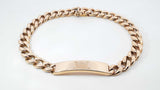 18k Yellow Gold Curb Link Id Bracelet 34.4 Grams 9.5 Inch Fw0826lczxdu