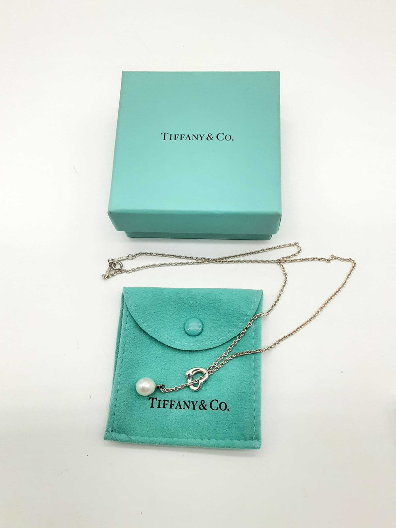 Tiffany & Co. Elsa Peretti Open Heart 0.925 Silver Lariat 19 In Do0624oxzde