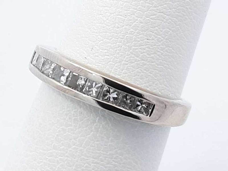 0.18ctw Diamond Ring In 14k White Gold 3.5 Grams Size 5.5 Eb0625loxdu