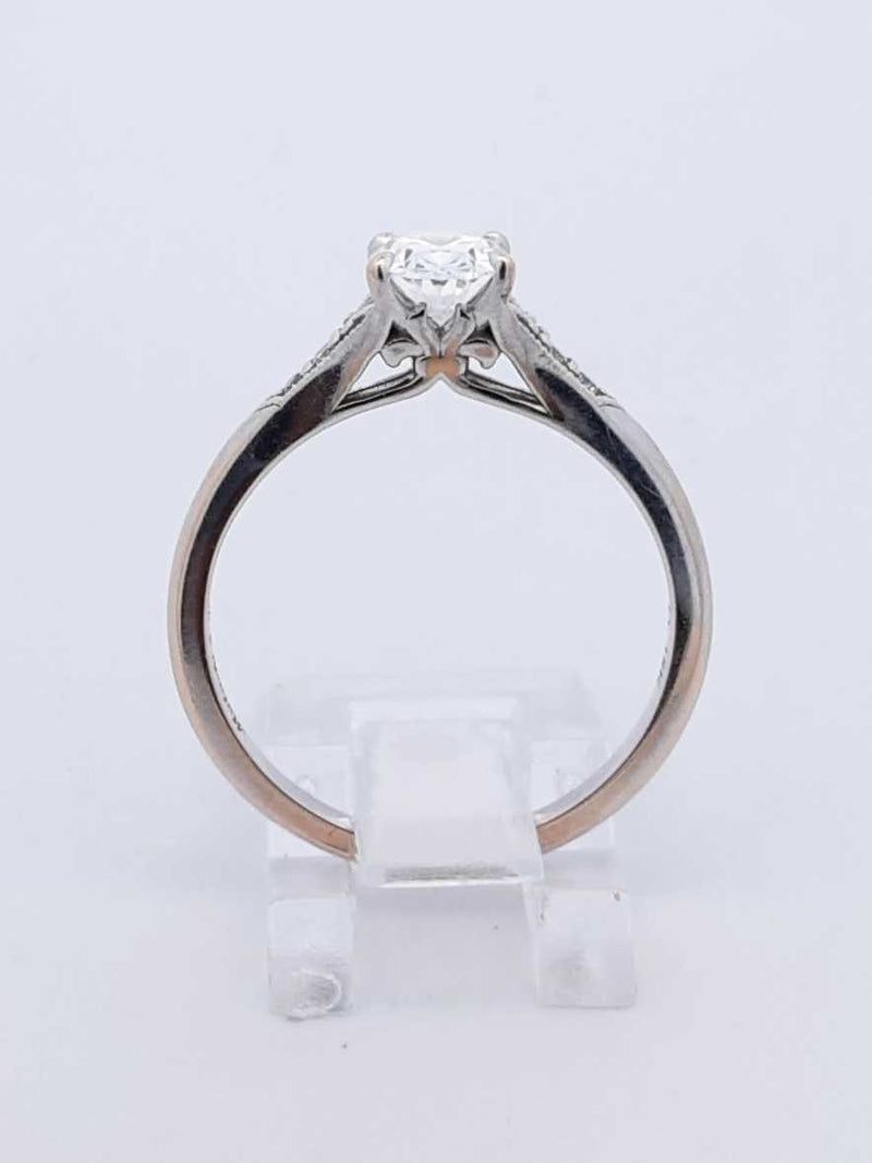 0.98 Cttw Diamond & 18k White Gold Ring With Gia Cert 3 Grams Size 8.75 Fw1224lexzdu