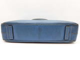 Prada Blue Leather Breifcase Travel Zipper Tote Bag Do0626rxde