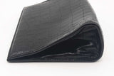 Alaia Black Croc Embossed Leather Clutch Eb0226oxzsa