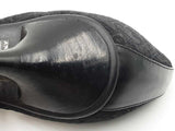 Dior Diorissimo Black Jacquard & Leather Logo Peep-toe Heels Size 5.5 Fw1026cxdu