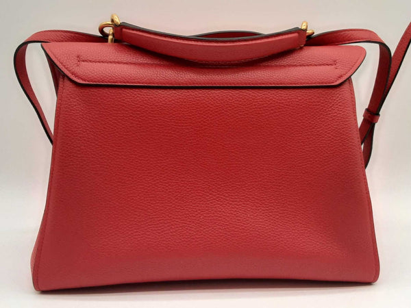 Salvatore Ferragamo Margot Red Leather Satchel Eb0424wxzde