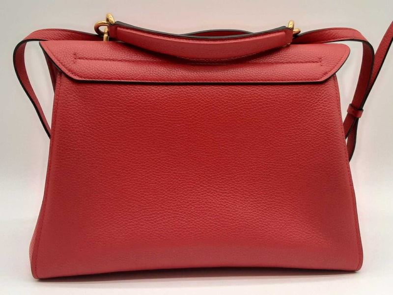 Salvatore Ferragamo Margot Red Leather Satchel Eb0424wxzde