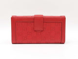 Gucci Gg Guccissima Red Leather Continental Long Wallet Fw0625orzdu