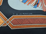 Hermes Carre 90 Cuir Du Desert Gray Red Black Silk Scarf Do0826orxde