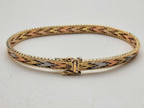 14k Tri-color Gold 11.8g Herringbone Bracelet 6.25 In Do1024orxde