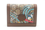 Gucci X Disney Gg Supreme Monogram Donald Duck Card Case Wallet Eb0125lrxsa