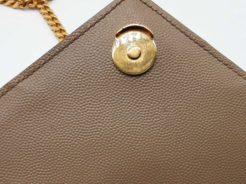 Yves Saint Laurent Envelope Tan Quilted Leather Chain Crossbody Bag Do0824lxzxde