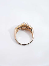 1.08 Cttw Diamond & 14k Yellow Gold Pyramid Ring 4.5 Grams Size 7 Fw0426wcrdu