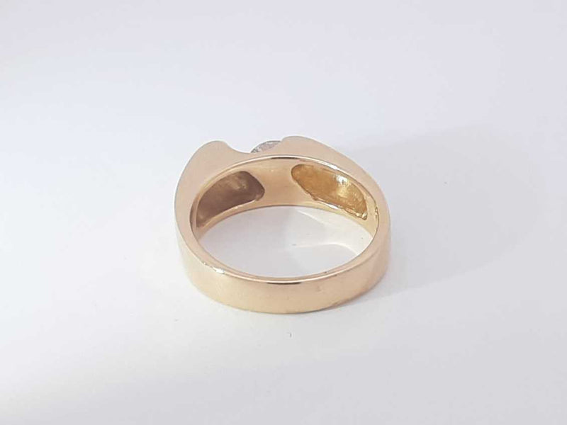 0.45 Cttw Diamond 14k Yellow Gold Solitaire Ring 9.4 Grams Size 9 Aa0525rxzsa