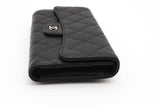 Chanel Quilted Black Caviar Leather Flap Wallet Eb0426wxzsa