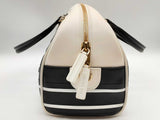 Christian Dior Black White Quilted Leather Bowling Bag Do0225lssxde