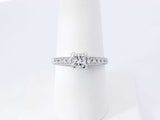 0.91 Ctw Diamond & 18k Gold Cathedral Engagement Ring 4.6g Size 7.75 Fw0426ezxdu