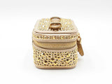 Prada Small Crystal-embellished Jewelry Case In Gold Satin Fw0726pzxdu
