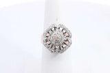 Approx. 0.29ctw Diamond Flower Ring 10k Rose Gold 6.4 Grams Size 6 Eb1024lrxsa