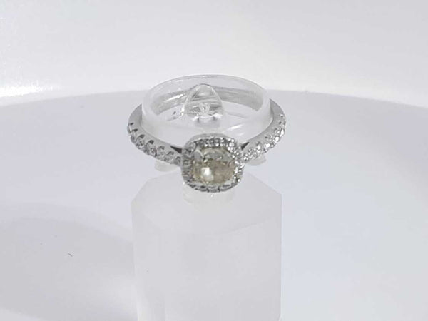 .55 Cttw Diamond 18k White Gold Ring 3.7 Grams Size 6.5 Aa0725wzxsa
