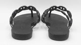 Hermes Island Black Sandal Size 9 Sd1026ozxdu