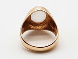 Milky White Moonstone 14k Yellow Gold 7.5g Ring Size 7.5 Do0426pexde