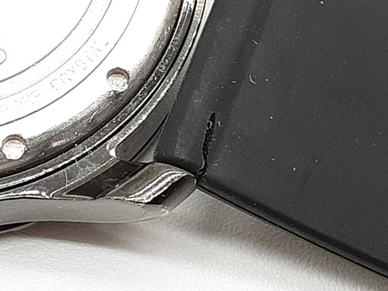 Movado 14.1.36.1219 42 Series 800 Black Steel Rubber Band Watch Do0325wxzde