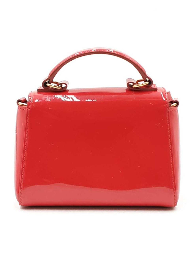 Versace La Medusa Mini Top Handle Red Patent Leather Crossbody Eb1125orxdu