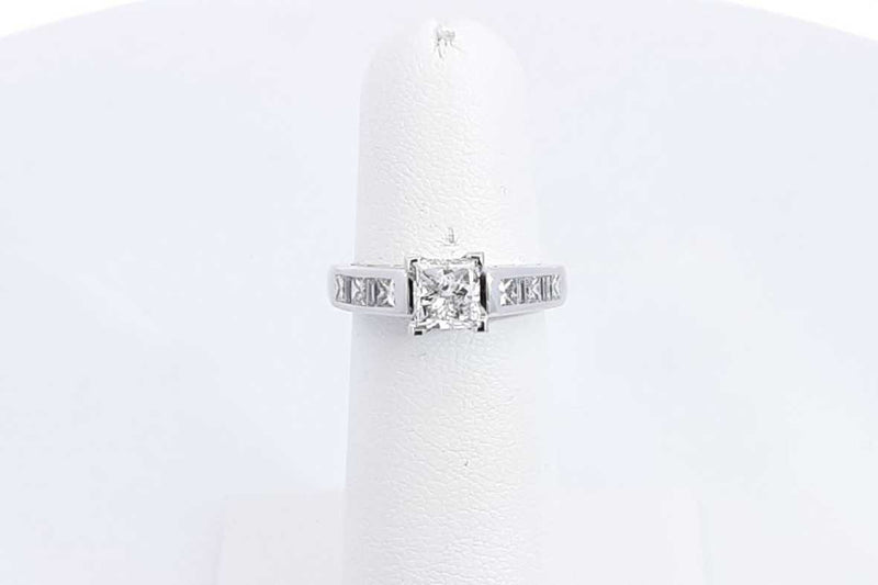 Princess Cut Center Diamond Approx. 1.02ctw Wedding Set In 18k Wg Eb0219owrxsa