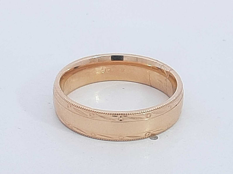 14k Yellow Gold 9.2 Grams Fancy Wedding Band Size 11.5 Aa0825wrzsa