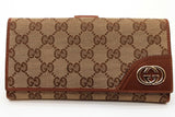 Gucci Britt Monogram Gg Canvas Continental Wallet Eb0926lrxde
