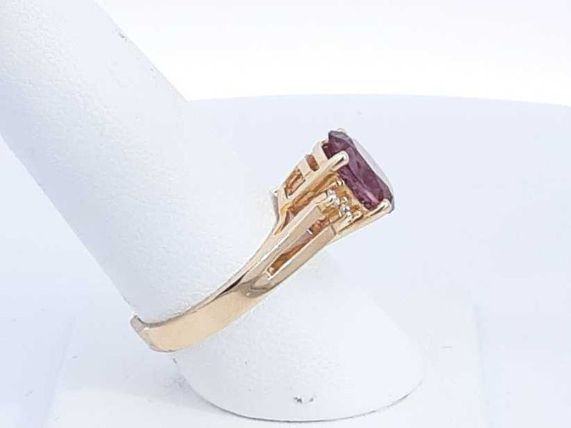 Purple Gemstone Ring In 14k Yellow Gold 5.7 Grams Size 8.25 Eb0724lrrsa