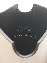 Cartier Panther Motif Tri Pouch Wallet In Gray Leather Fw1225lczdu