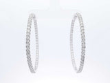 5.0 Cttw Lab Grown Diamond & 14k White Gold Hoop Earrings 17.7 Grams Fw0225lrzxdu