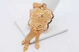 18k Two Tone Gold Filigree Pendant 6.6 Grams Eb0526osxsa