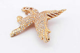 Chanel Rhinestone Eagle Brooch With Cc Logo Charm 10.1 Grams Eb0826oxzsa