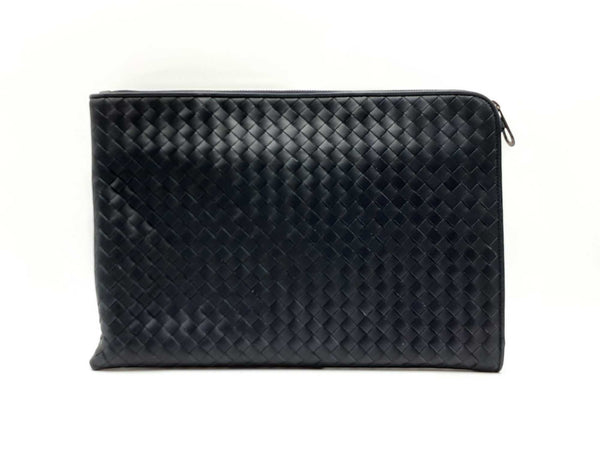 Bottega Veneta Intrecciato Documento Case In Navy Blue Leather Fw0225orzdu