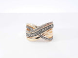 Le Vian Diamond Crossover Ring In 14k Gold 10.1 Grams Size 6.75 Fw0926czxdu