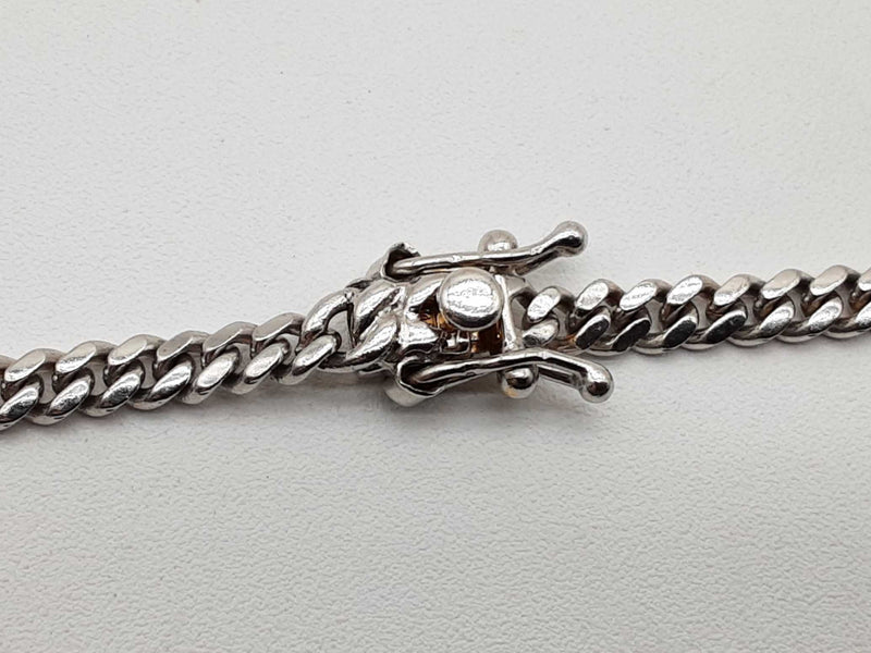14k White Gold 36.2g Solid Cuban Chain 26 In Aa0725lexzsa